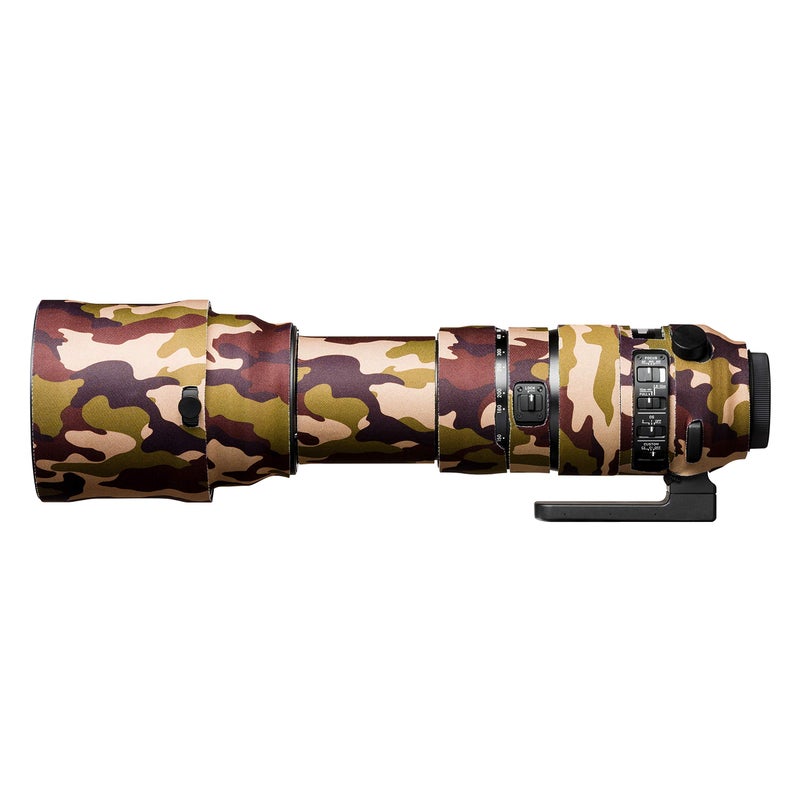 easyCover Lens Protection Camouflage Cover Neoprene Cover for Sigma 150-600mm f/5-6.3 DG OS HSM Sport Lens, Brown Camouflage